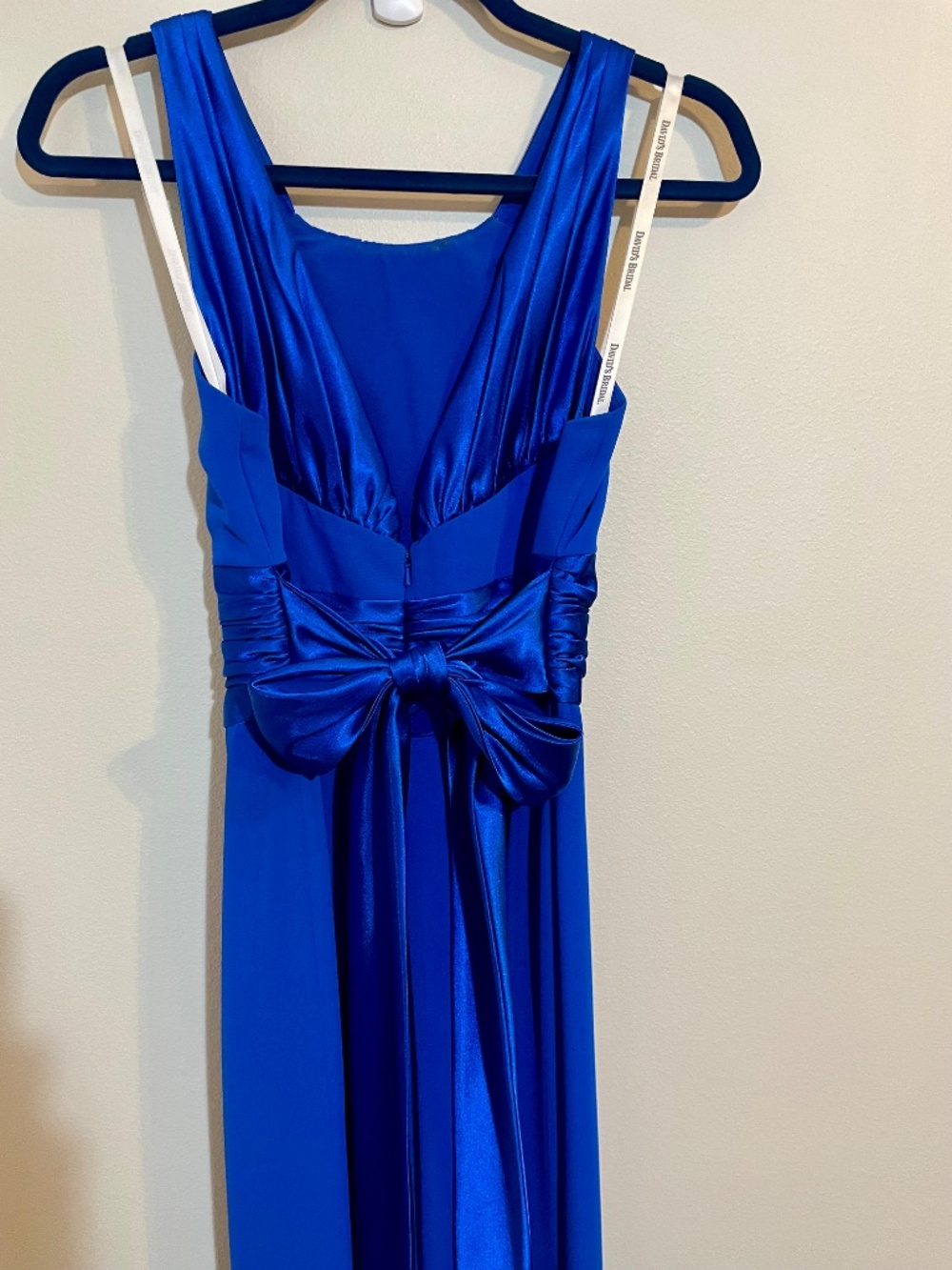 David's Bridal Blue Prom or Bridesmaid Dress - Picture 6 of 16